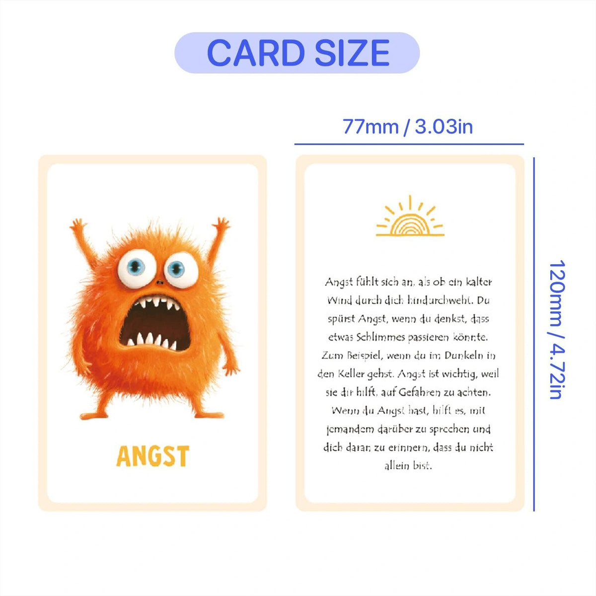 Monster Feelings Emotion Flash Cards