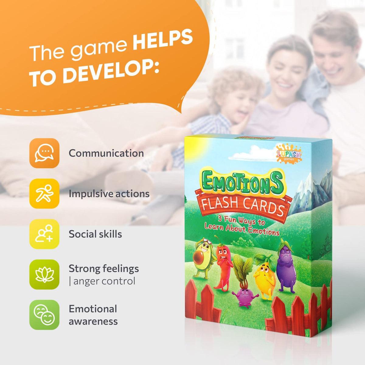 Kids Emotion Cards Feelings Learning Deck