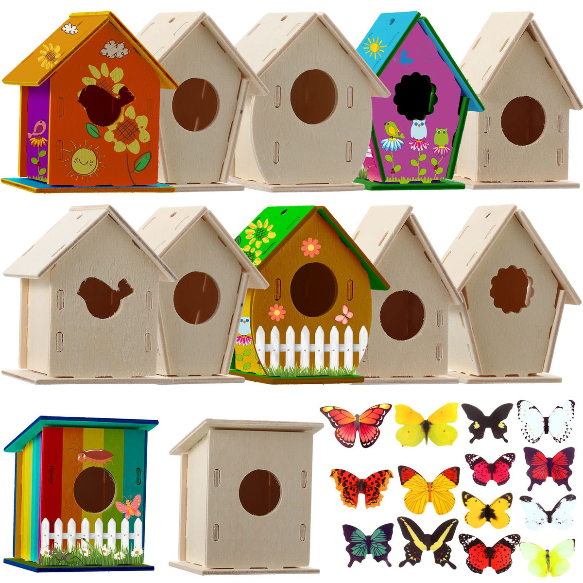 Kids DIY Wooden Birdhouse Craft Kit