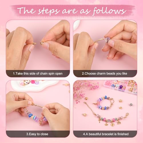 305-Piece Charm Bracelet Making Kit for Kids