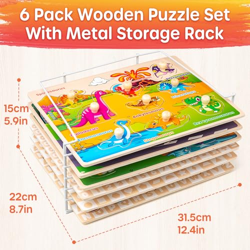 Wooden Toddler Puzzles Alphabet Number Set
