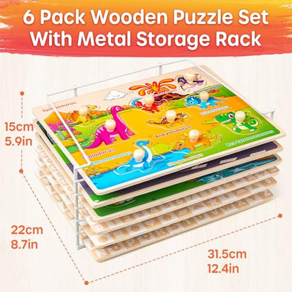Wooden Toddler Puzzles Alphabet Number Set