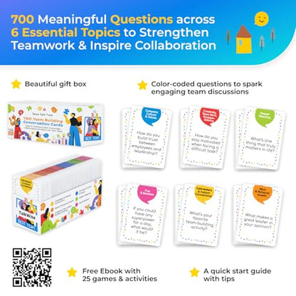 TALKWISE 700 Team Building Conversation Cards for Coworkers