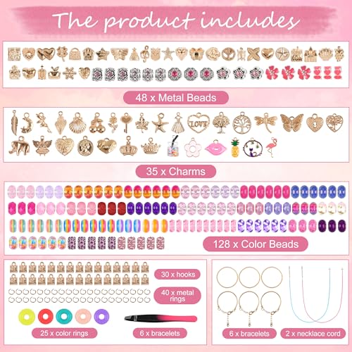 305-Piece Charm Bracelet Making Kit for Kids