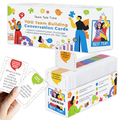 TALKWISE 700 Team Building Conversation Cards for Coworkers