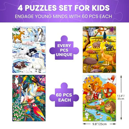 Kids Jigsaw Puzzles 60 Piece Set