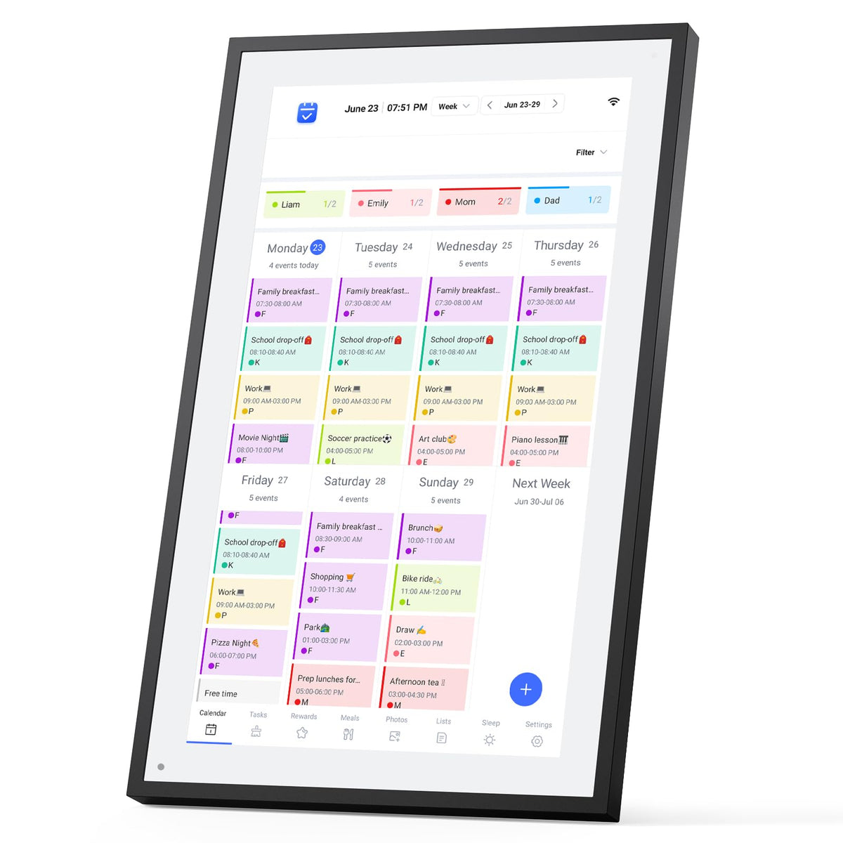 Digital Calendar Planner Display