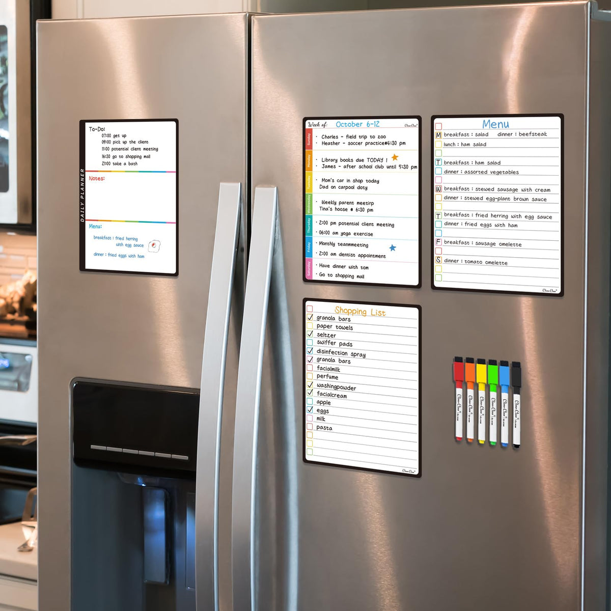 Magnetic Dry Erase Calendar Whiteboard Set