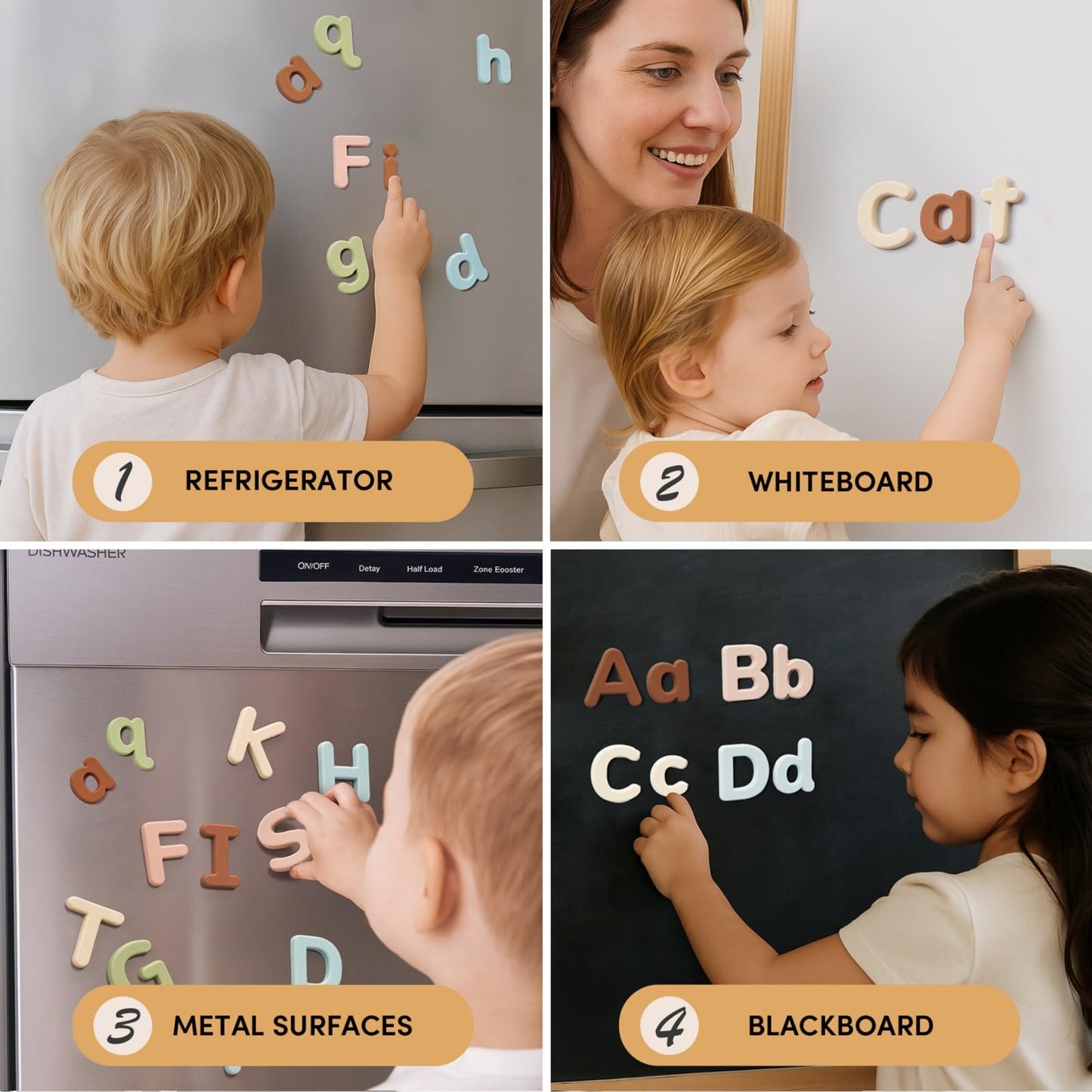 JoyCat Silicone Alphabet Magnetic Letters