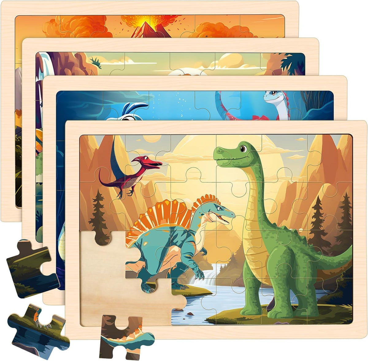Wooden Preschool Jigsaw Puzzle Set
