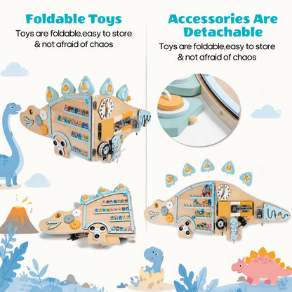 Dinosaur Activity Wall Montessori Sensory Board
