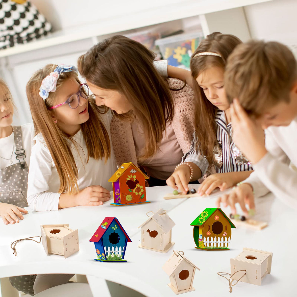 Kids DIY Wooden Birdhouse Craft Kit