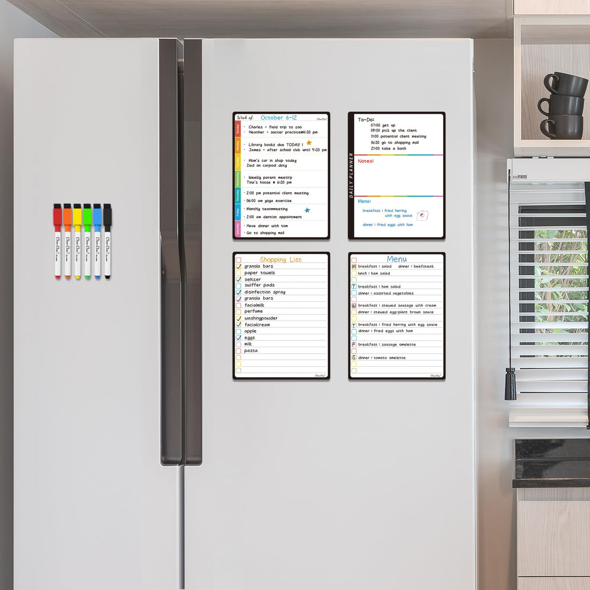 Magnetic Dry Erase Calendar Whiteboard Set
