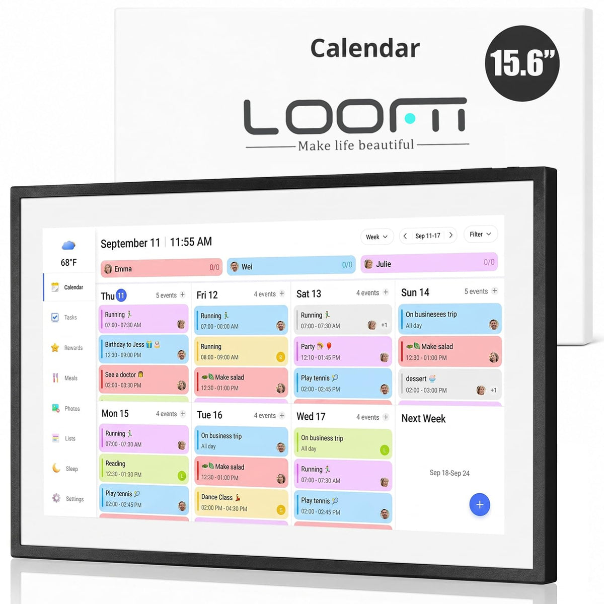 Digital Calendar Planner Display