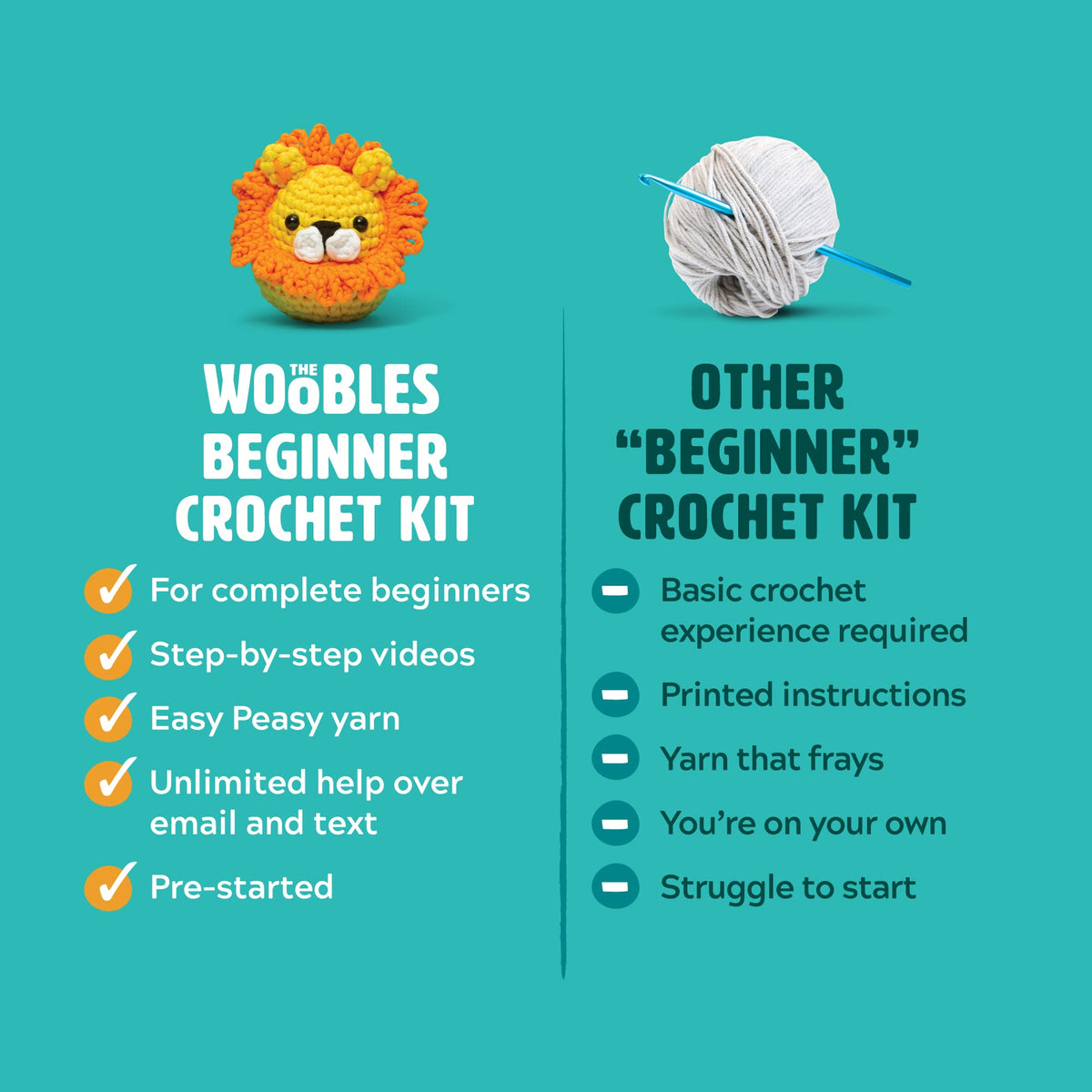 The Woobles Crochet Kit for Beginners