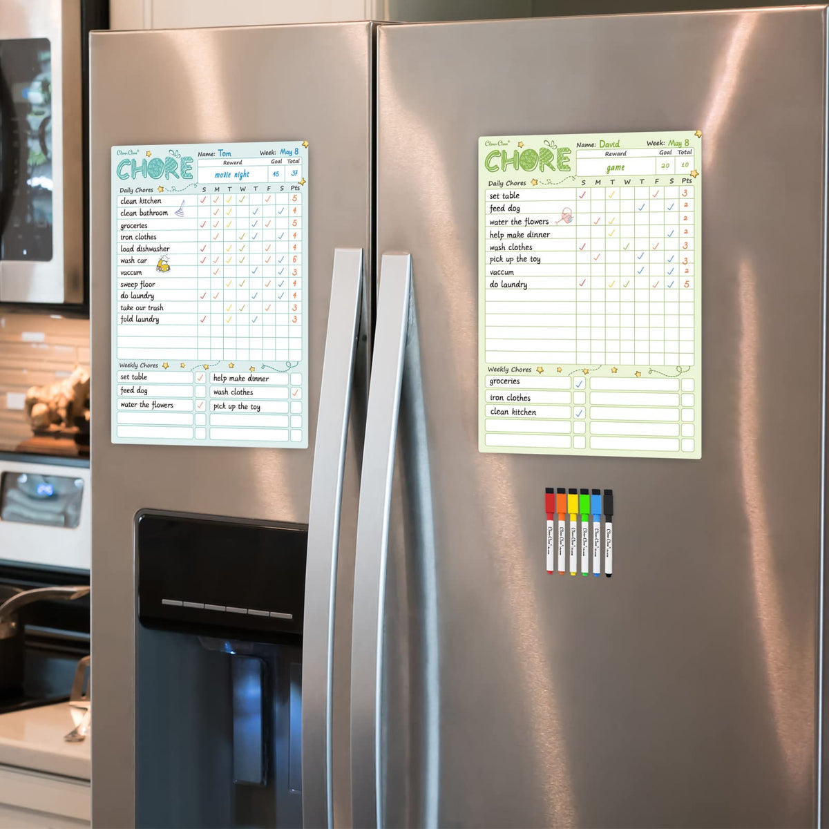 Magnetic Dry Erase Chore Chart Board