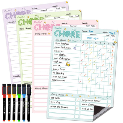 Magnetic Dry Erase Chore Chart Board