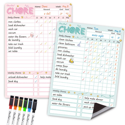 Magnetic Dry Erase Chore Chart Board