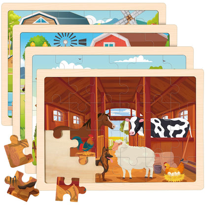 Wooden Preschool Jigsaw Puzzle Set