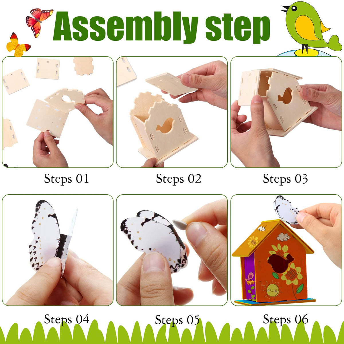 Kids DIY Wooden Birdhouse Craft Kit