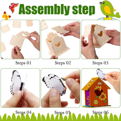Kids DIY Wooden Birdhouse Craft Kit