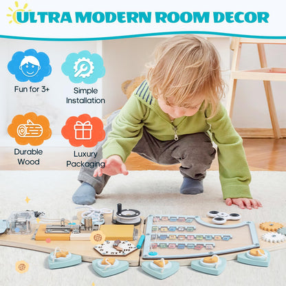 Dinosaur Activity Wall Montessori Sensory Board