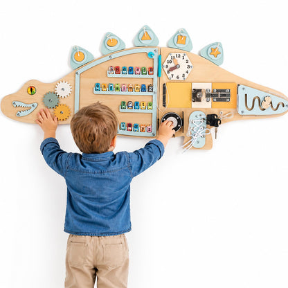 Dinosaur Activity Wall Montessori Sensory Board