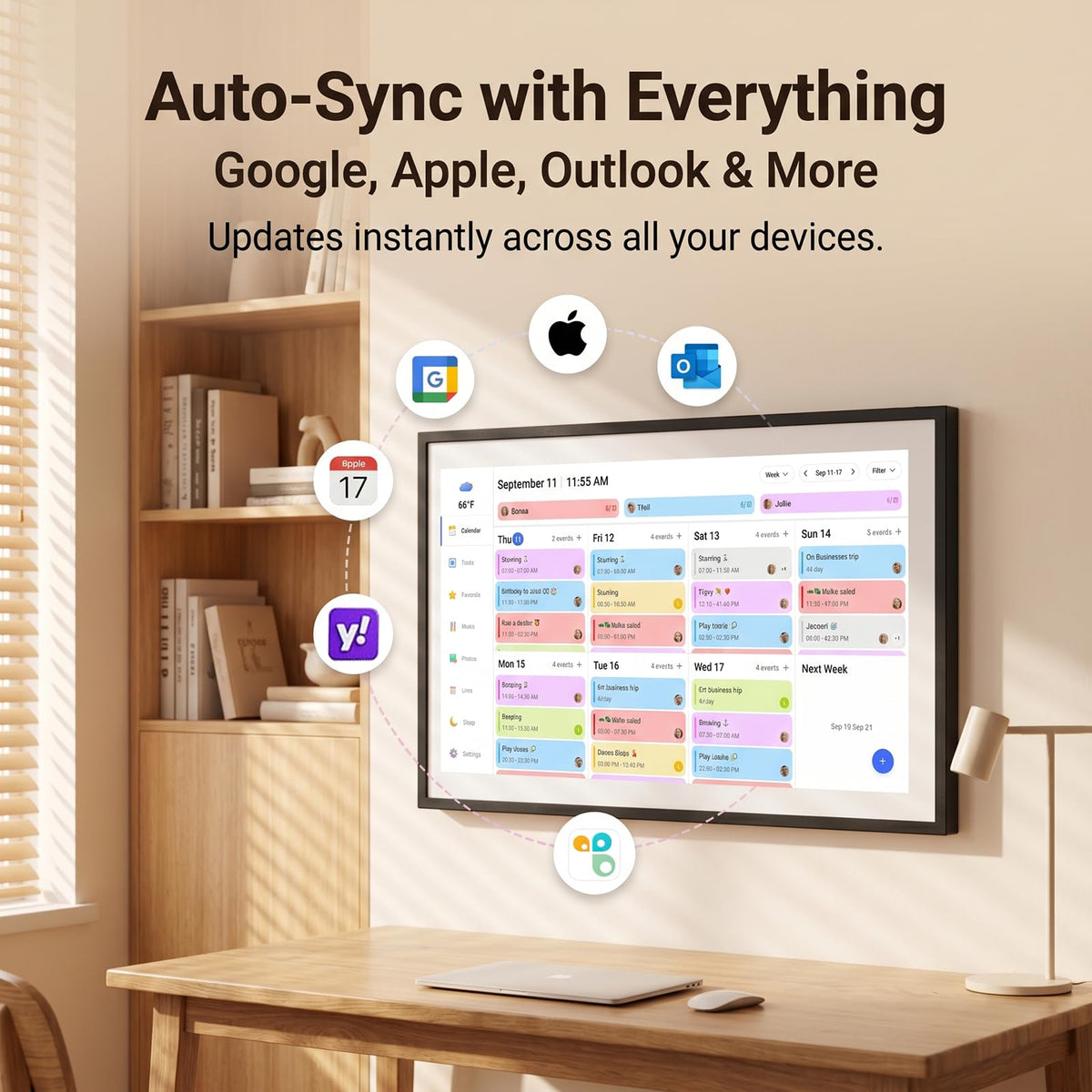 Digital Calendar Planner Display