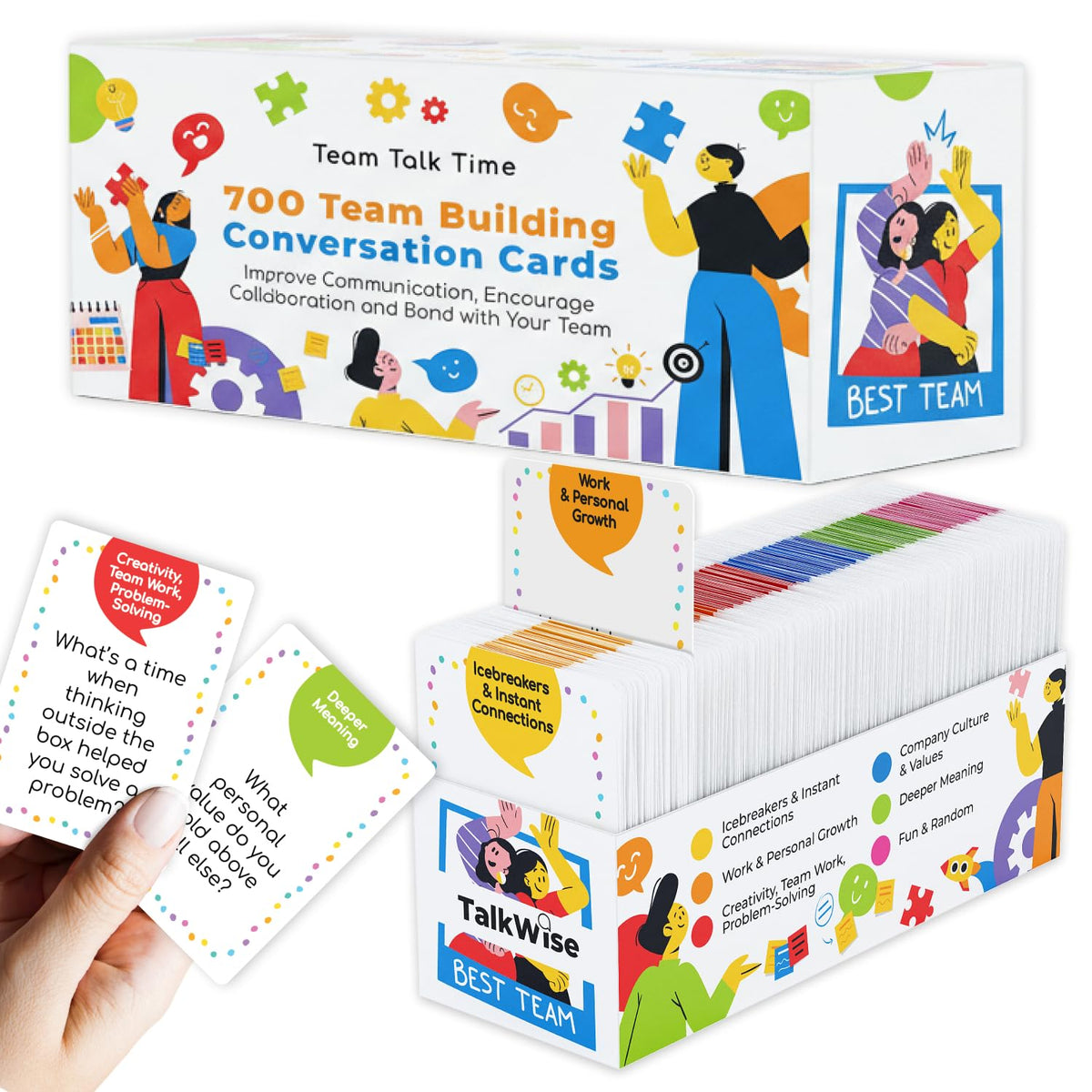 TALKWISE 700 Team Building Conversation Cards for Coworkers