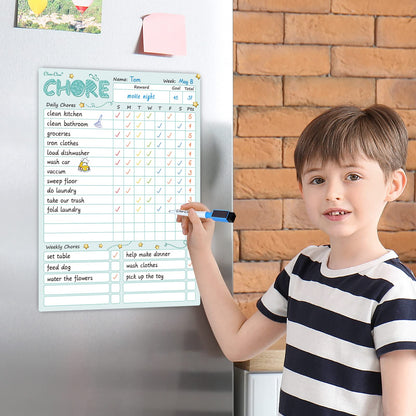 Magnetic Dry Erase Chore Chart Board