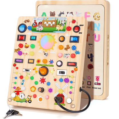 LED Light Switch Busy Board Montessori Toy