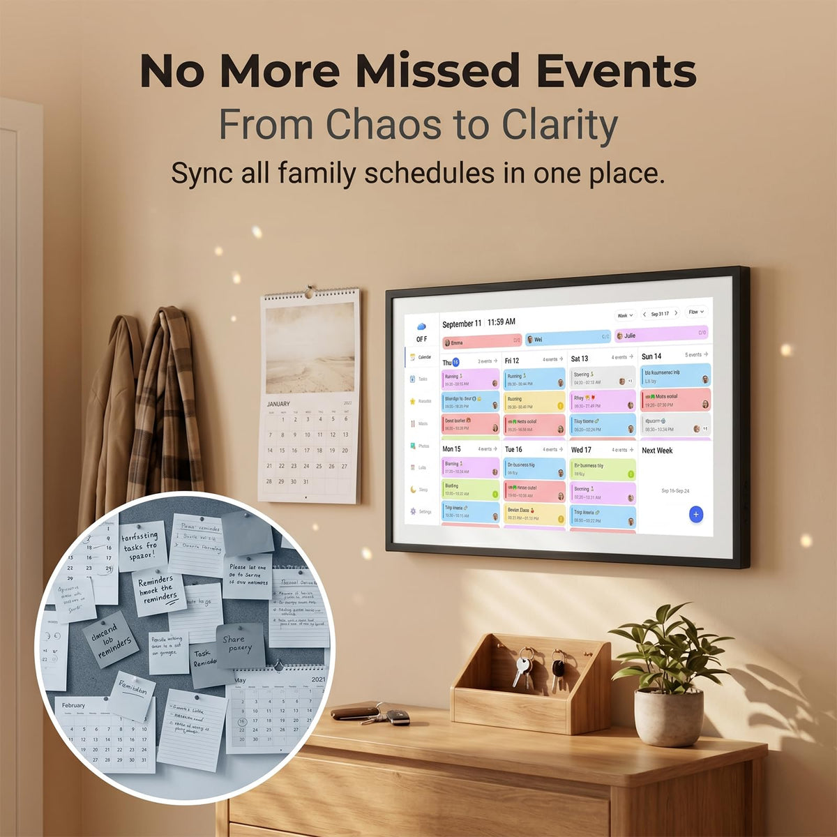 Digital Calendar Planner Display