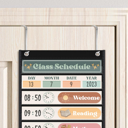 Godery Boho Daily Schedule Pocket Chart Set