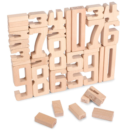 Wooden Number Building Blocks 1-10
