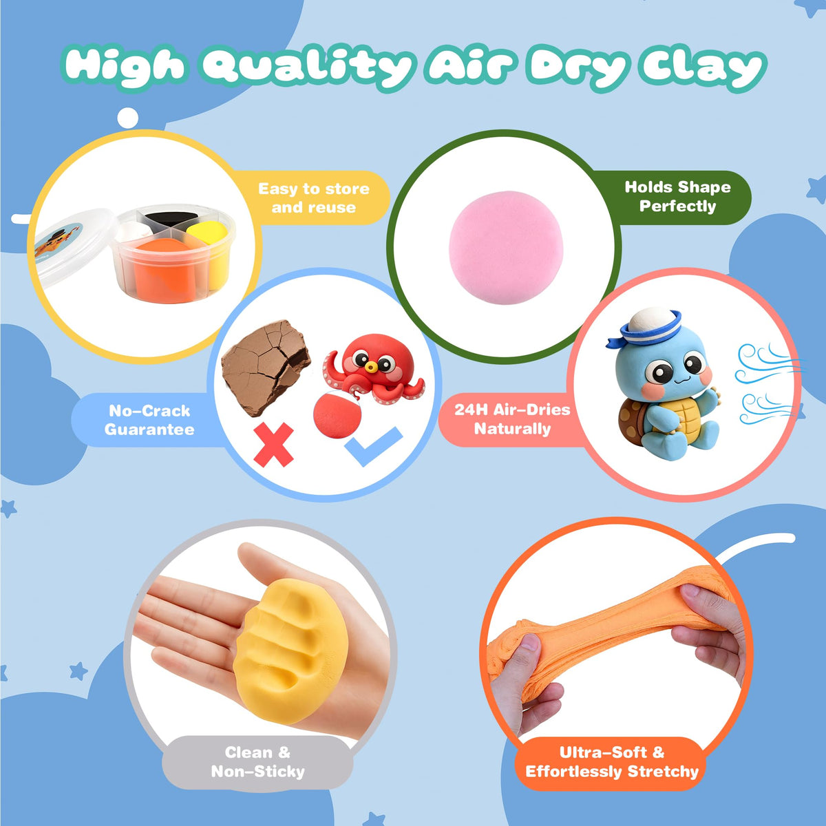 Nicella Air Dry Clay Kit