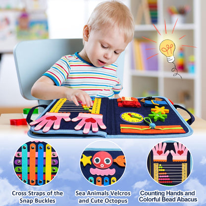 Montessori Busy Board Toddler Activity Toy