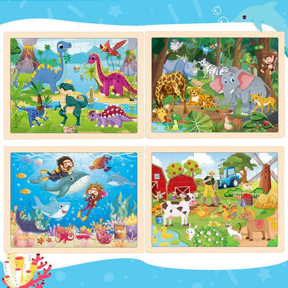 Wooden Preschool Jigsaw Puzzle Set