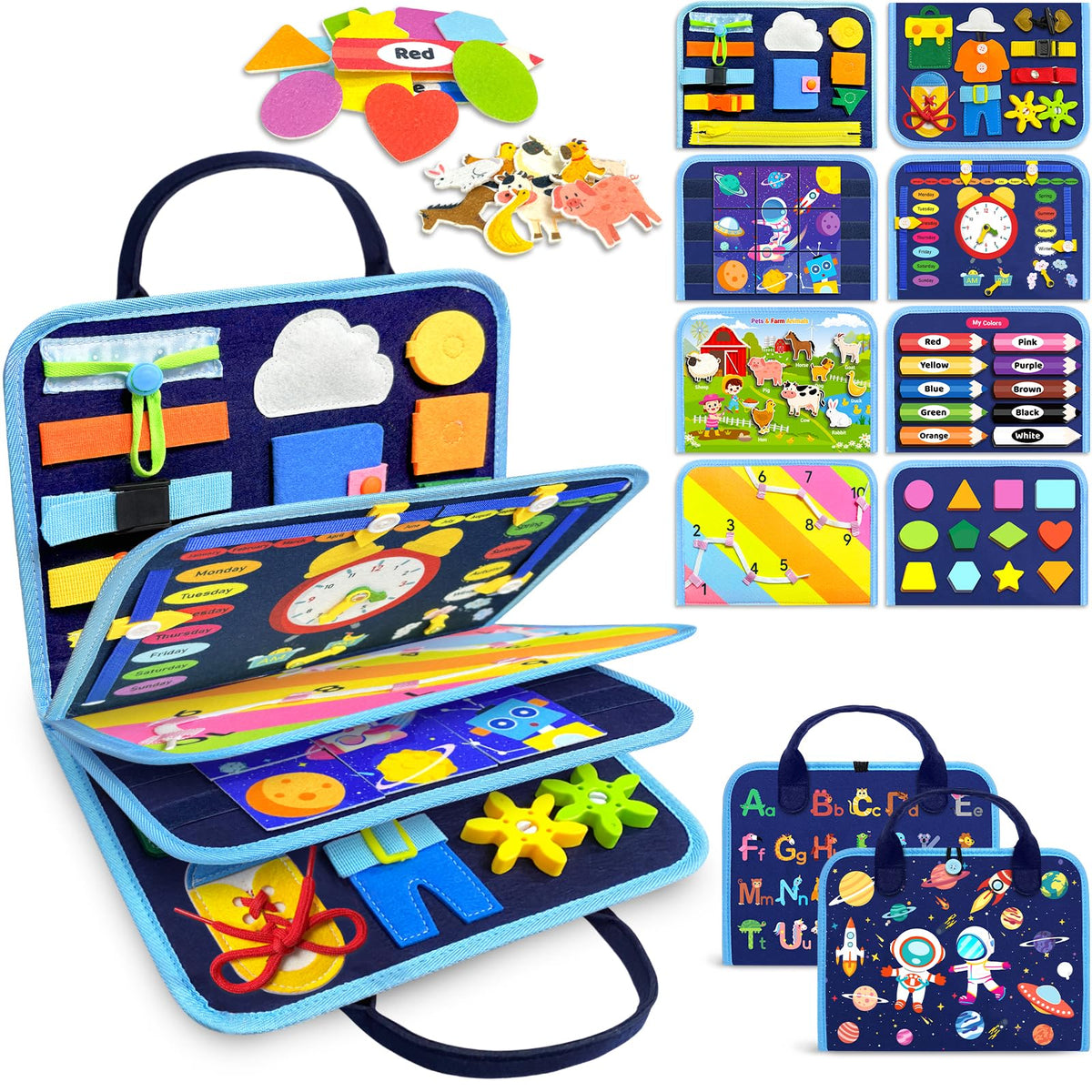 Montessori Busy Board Toddler Activity Toy