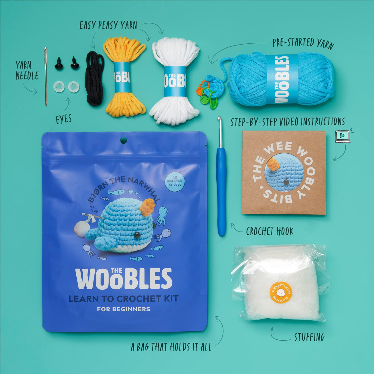 The Woobles Crochet Kit for Beginners