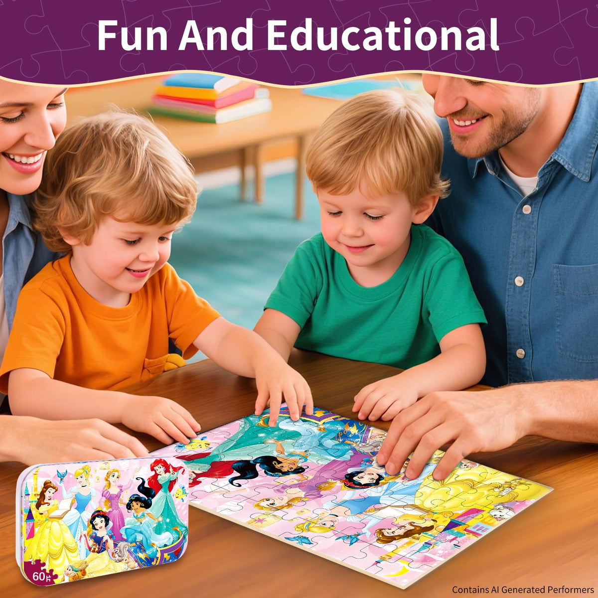 Kids 60-100 Piece Jigsaw Puzzle Set