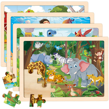 Wooden Preschool Jigsaw Puzzle Set