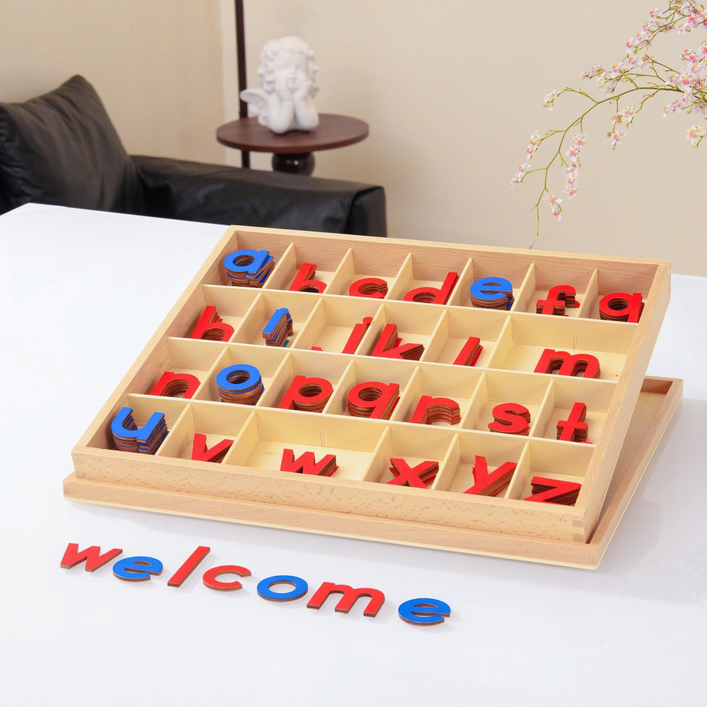 penepico Montessori Movable Alphabet Set: Build First Words & Phonics Skills, Learn Spelling & Writing for Ages 3+, Homeschool & Classroom Language Materials