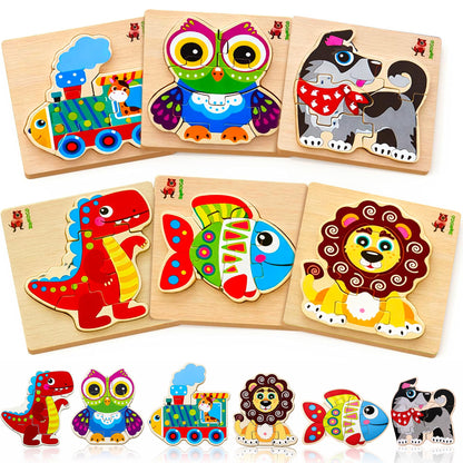 QUOKKA Wooden Puzzles for Toddlers 1-3