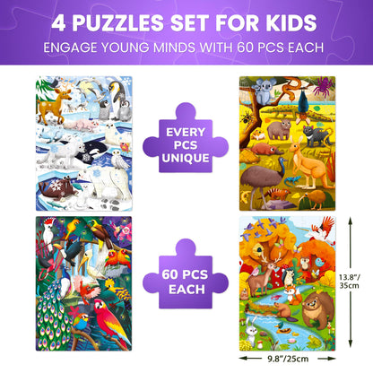 Kids Jigsaw Puzzles 60 Piece Set