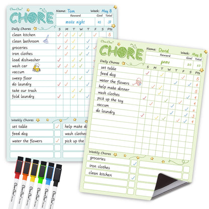 Magnetic Dry Erase Chore Chart Board