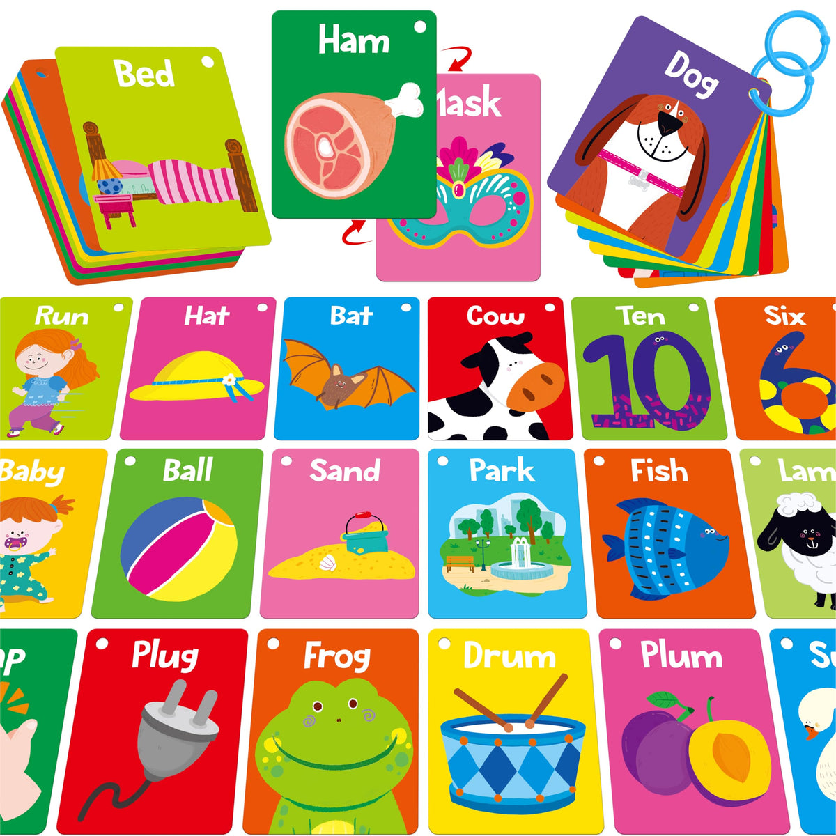 52-Piece Money & Time Learning Flash Cards