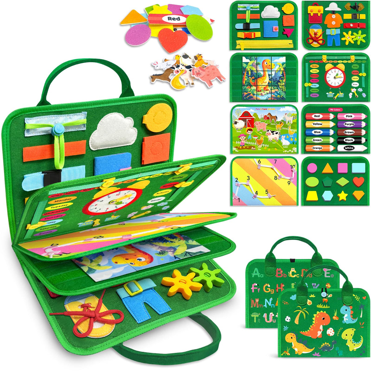 Montessori Busy Board Toddler Activity Toy