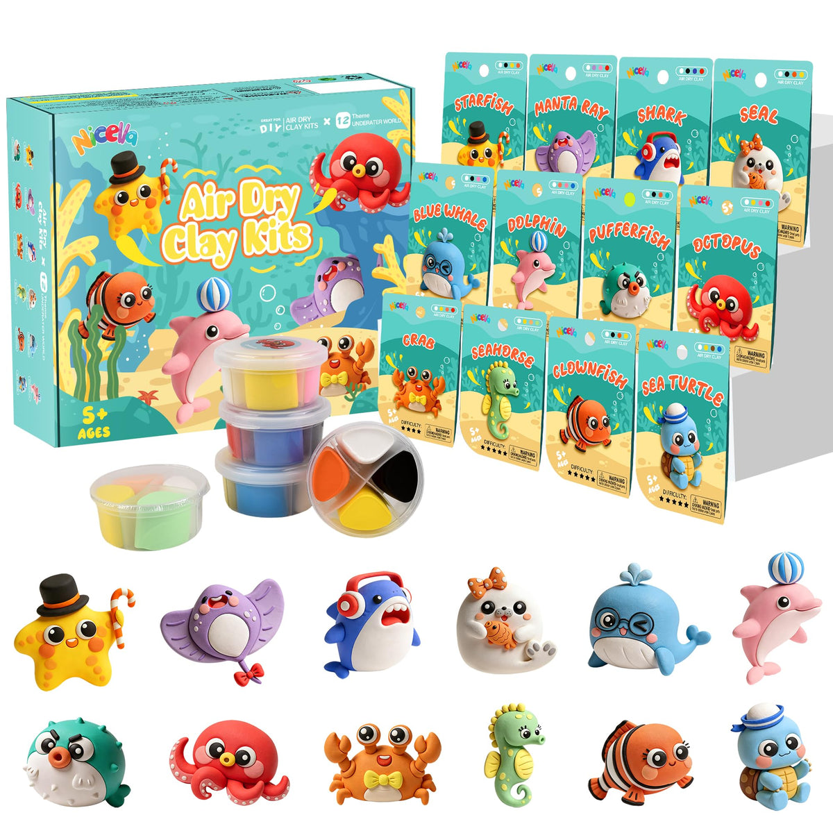 Nicella Air Dry Clay Kit
