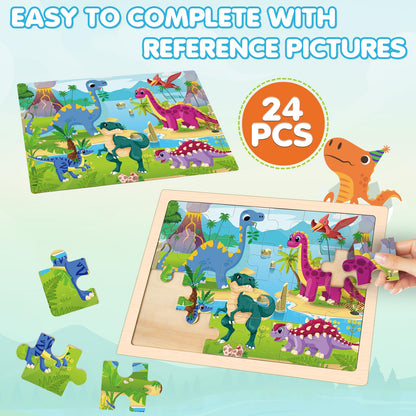 Wooden Preschool Jigsaw Puzzle Set