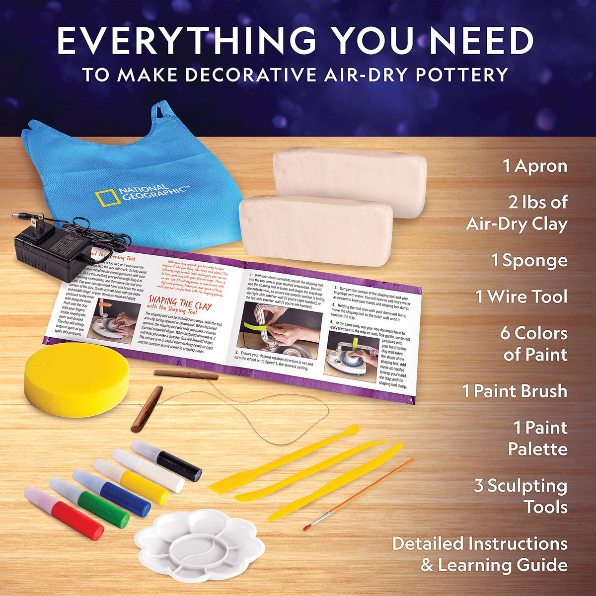 Kids Pottery Wheel & Creative Clay Art Kit